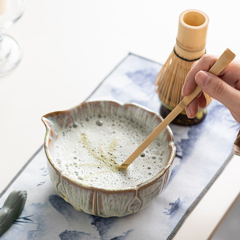 Ensemble de matcha retro brossé QIHUANG