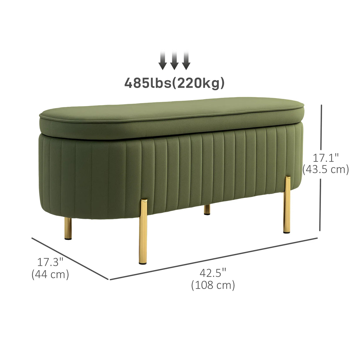 Banc de chambre rembourré