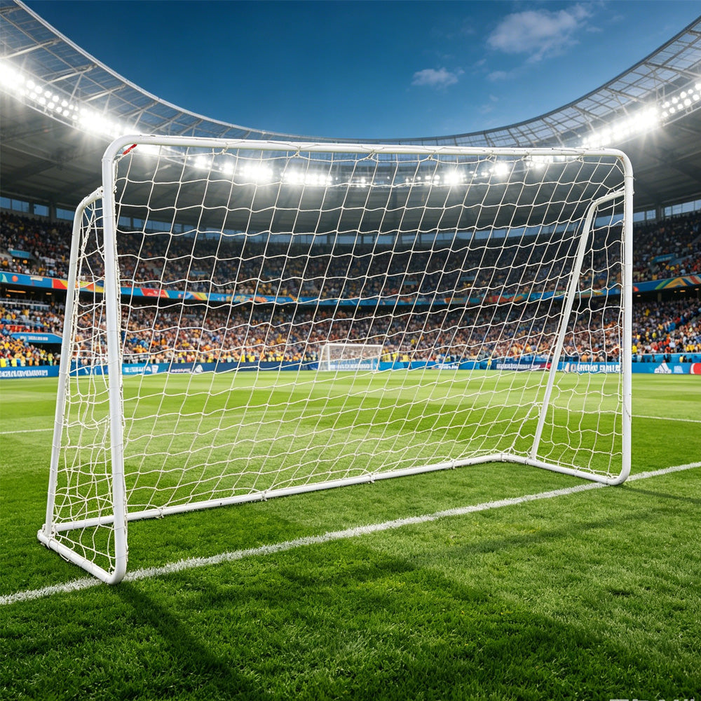 8X5ft Soccer Goal Training Set avec Net Buckles Ground Nail Football Sports pour adolescents et publicité