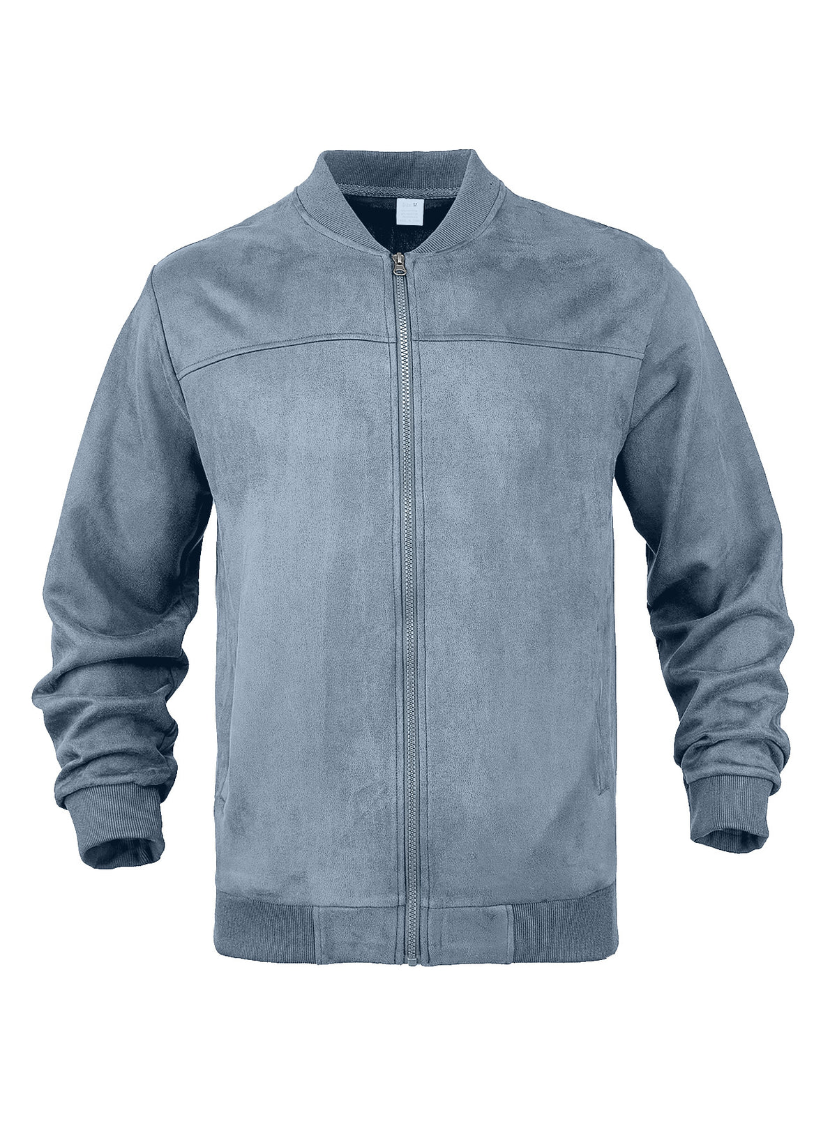 European And American Men's Suede Solid Color Casual Sports Stand Collar Zipper Jacket Plu