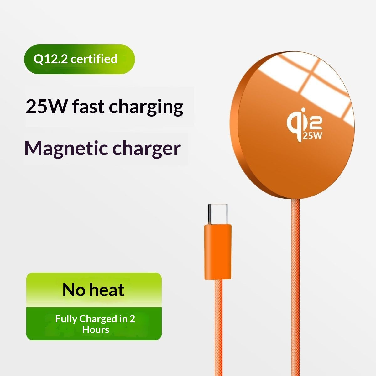 Qi22 25W Chargeur sans fil magnétique Super-Fast Chargeur pour iPhone Ultra-Thin Aluminium Tout