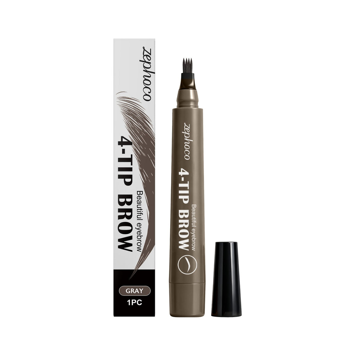 Crayon de sourcils imperméable à quatre fourches