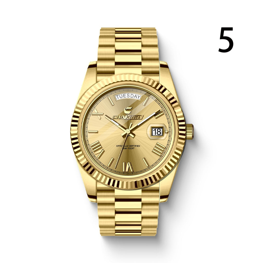 Montres de mode hommes bracelet en acier Grand cadran Quartz Wrist Watch