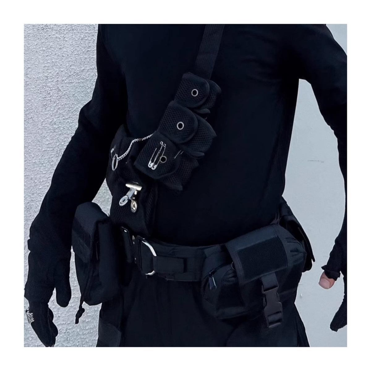 Haut de la rue Fonction Détachable Multifonctionnel Ceinture Tactique Taille sac costume