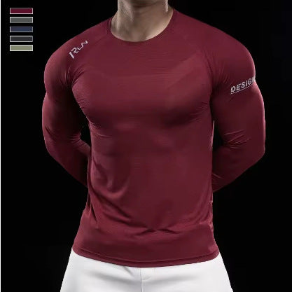 T-shirt sport polyvalent à manches longues pour hommes