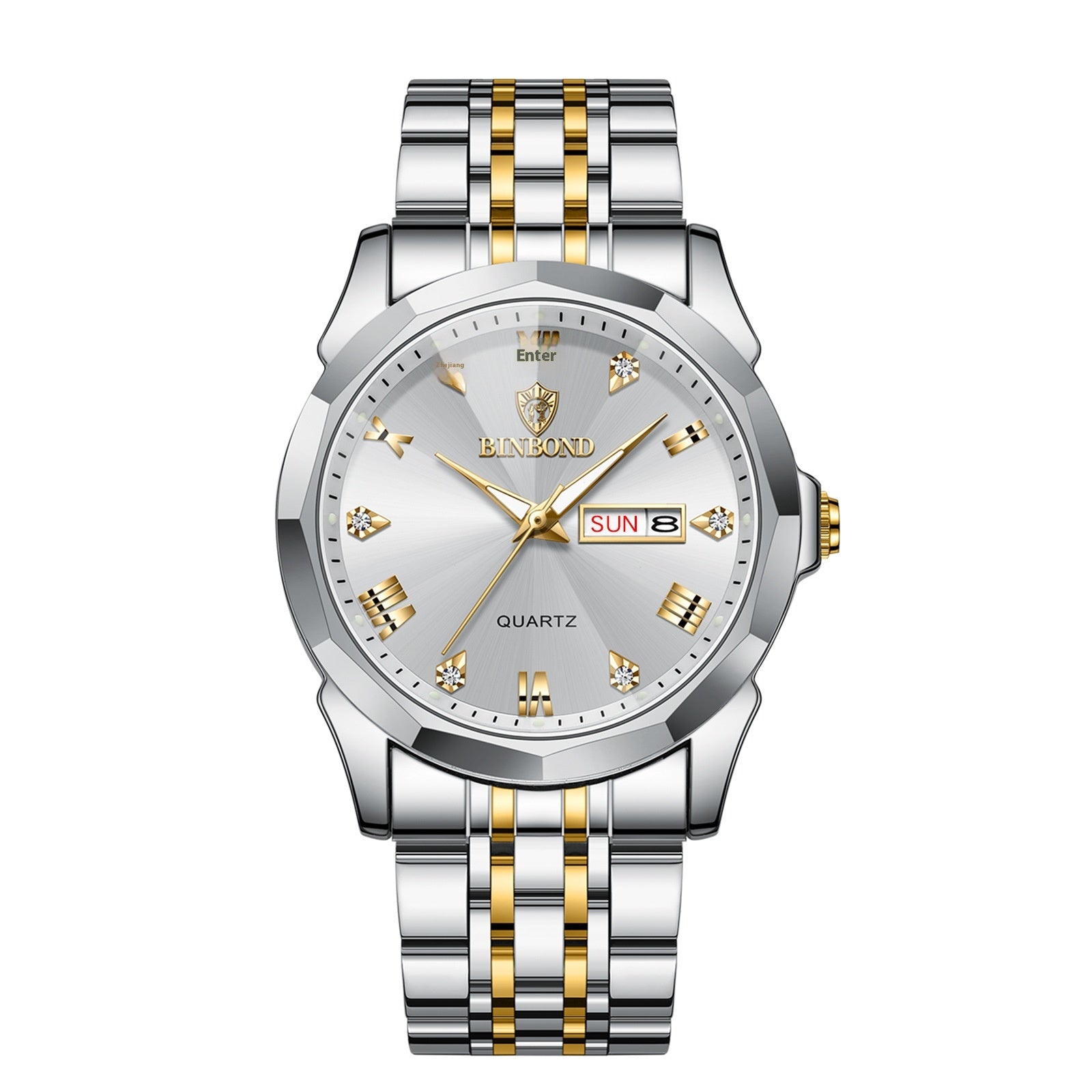 Style homme collège étudiant double calendrier électronique quartz montre étanche