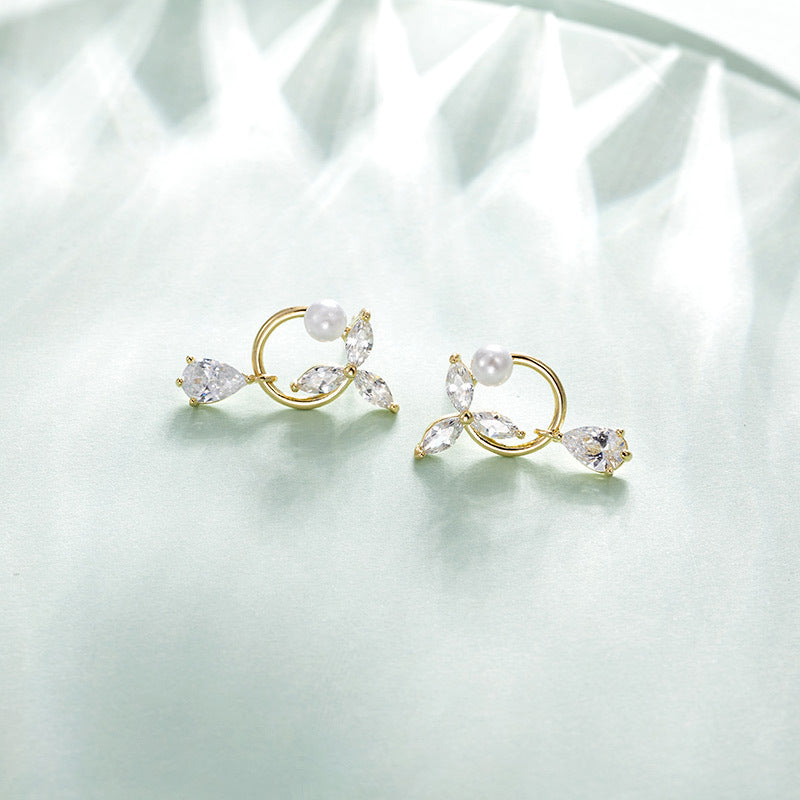 Boucles d'oreilles de fleurs de perles