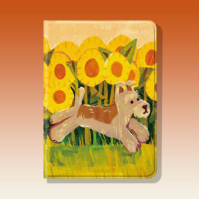 Sunflower Schnauzer chien mignon Pad Protecteur