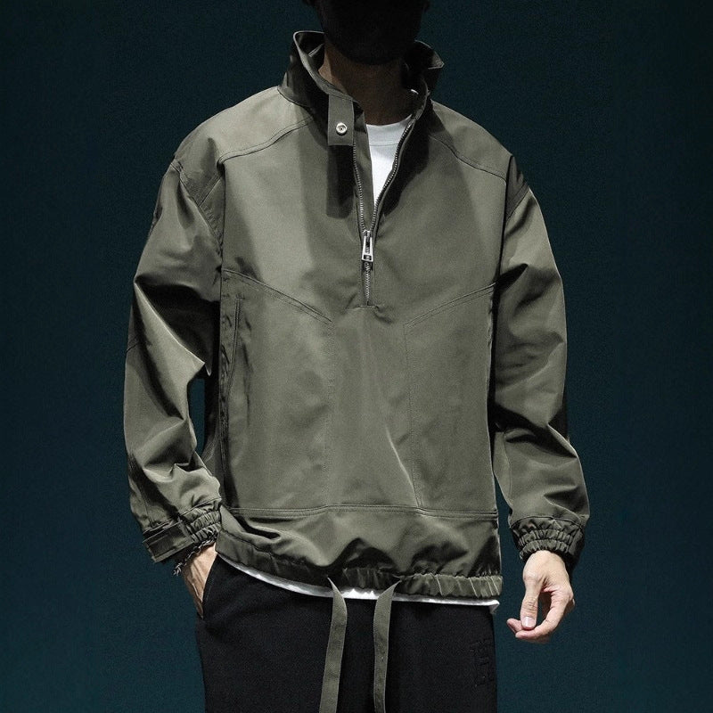 American Style Retro Bomber Veste Hommes Loose Fit Versatile Manteau Toute saison