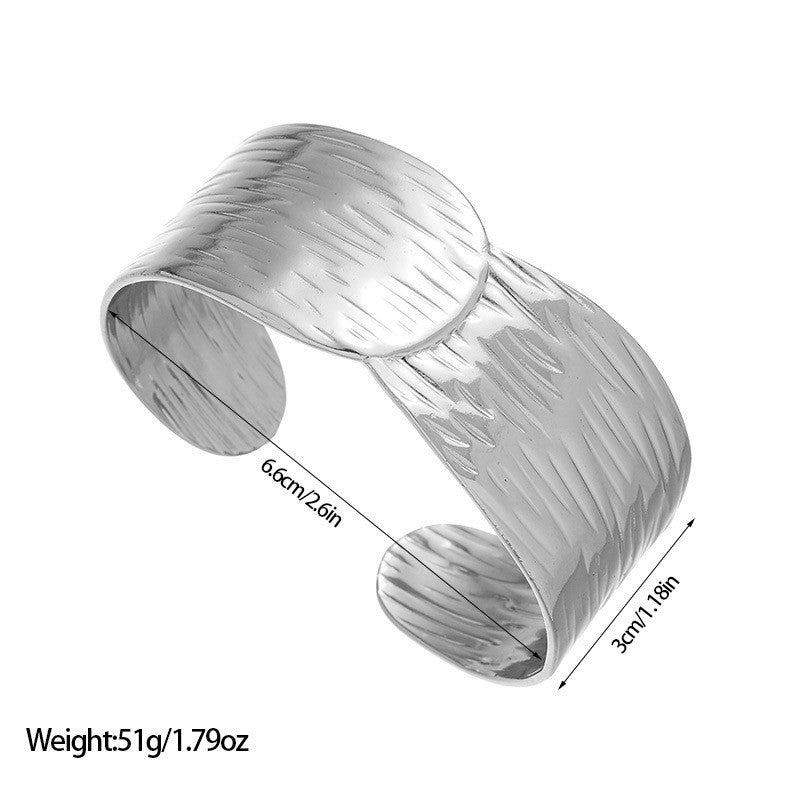 European And American Geometric Minimalist Cool Style Titanium Bracelet en acier avec coeur A