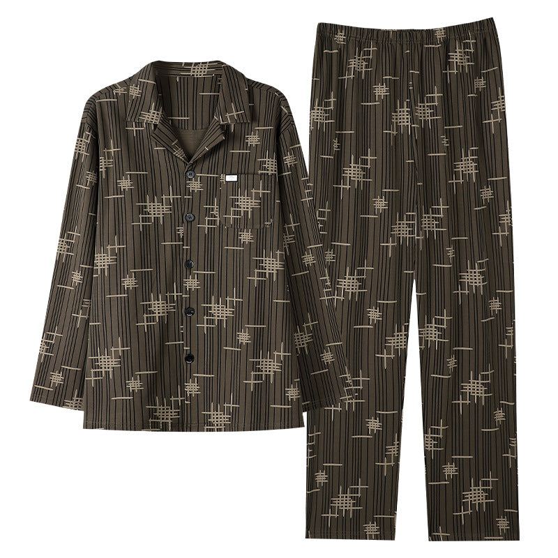 Ensemble de costumes à manches longues en coton pur minimaliste pour hommes
