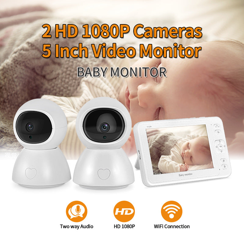 Caméra de surveillance de 5 pouces pour moniteur de bébé