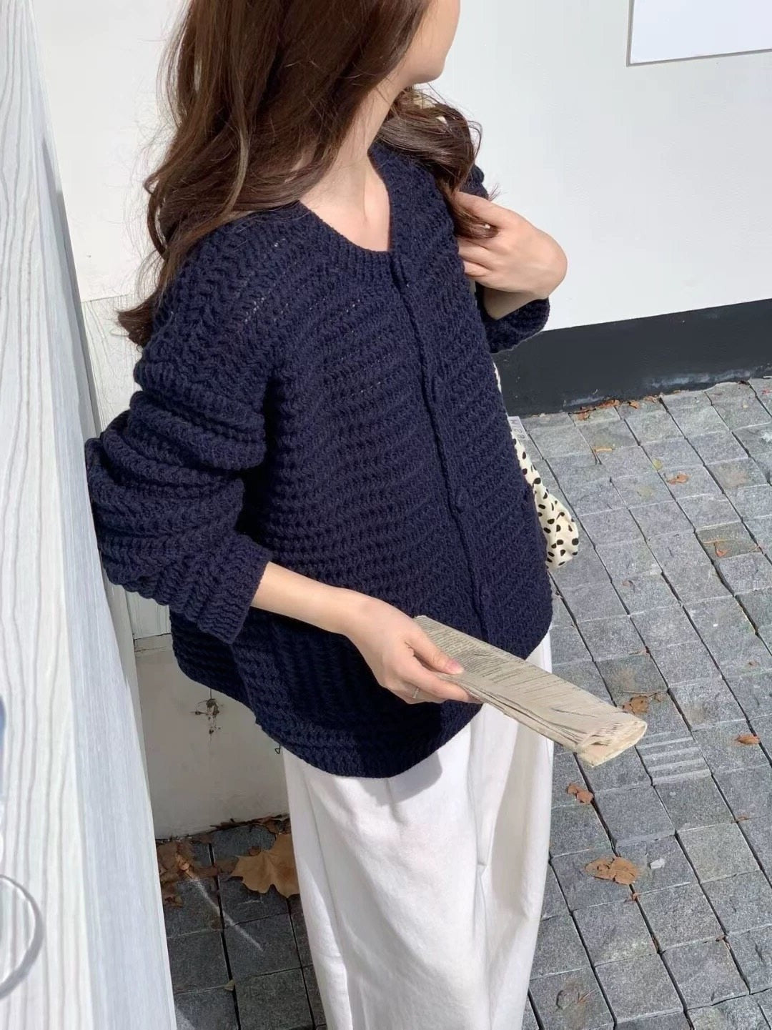 Manteau de couleur solide Laid-back Top Femmes Laid-back Style