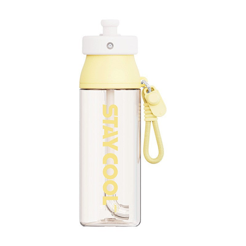 Vaporisateur d'été bouteille d'eau de paille portable et grande capacité pour les filles