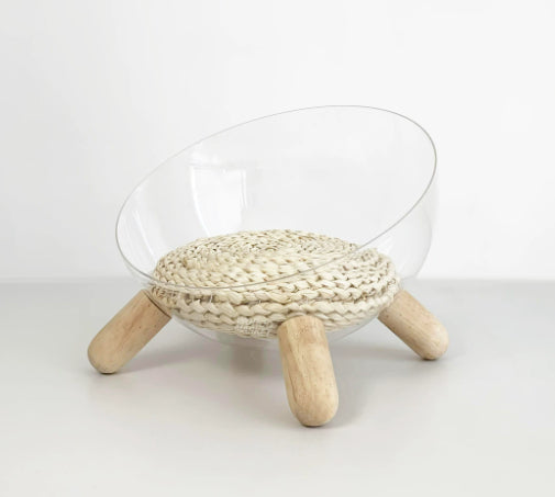 Moonlight Cat Bed Transparent Space Capsule Maison Grande Taille Épaisseur Chaud Mat Canapé