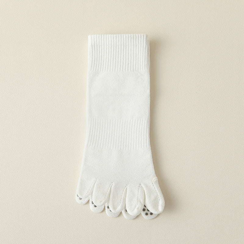 Été Longueur cheville Yoga Non-dérapant Pilates professionnels à cinq doigts Chaussettes