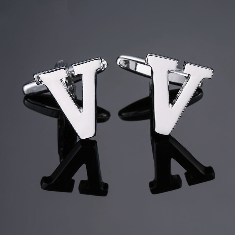 Men's French Anglais Letter Cufflinks