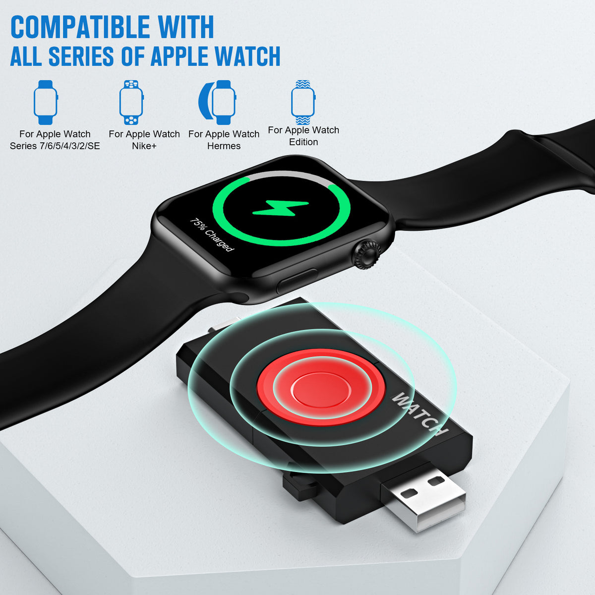 Regarder sans fil Chargeur forte interface magnétique double