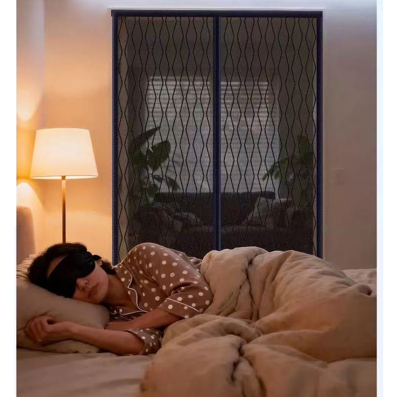 Un rideau de porte magnétique à l'épreuve des moustiques avec fin matériel de mesh vertical Cet effet