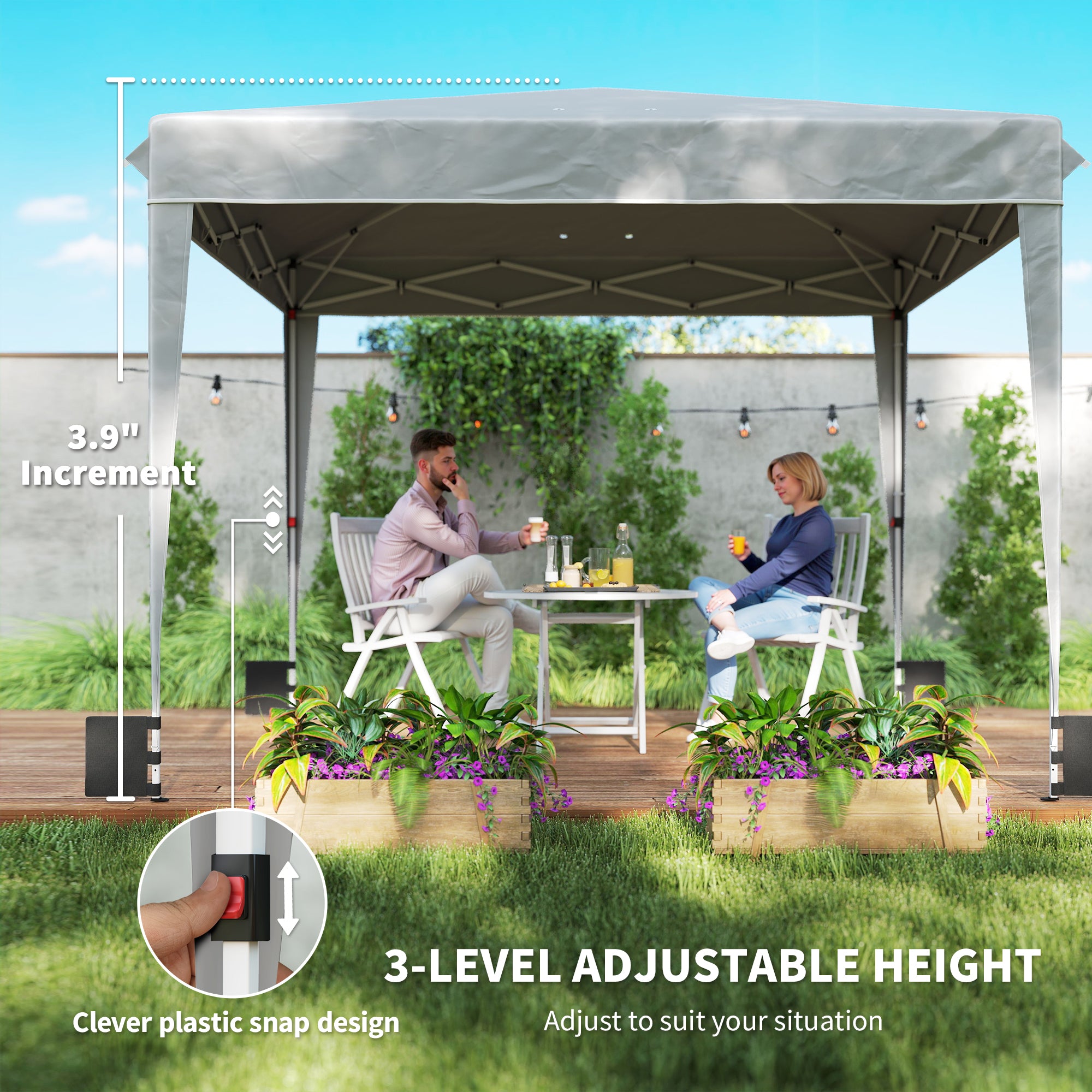 10 x 10 pieds Pop Up Canopy Tente avec parois latérales