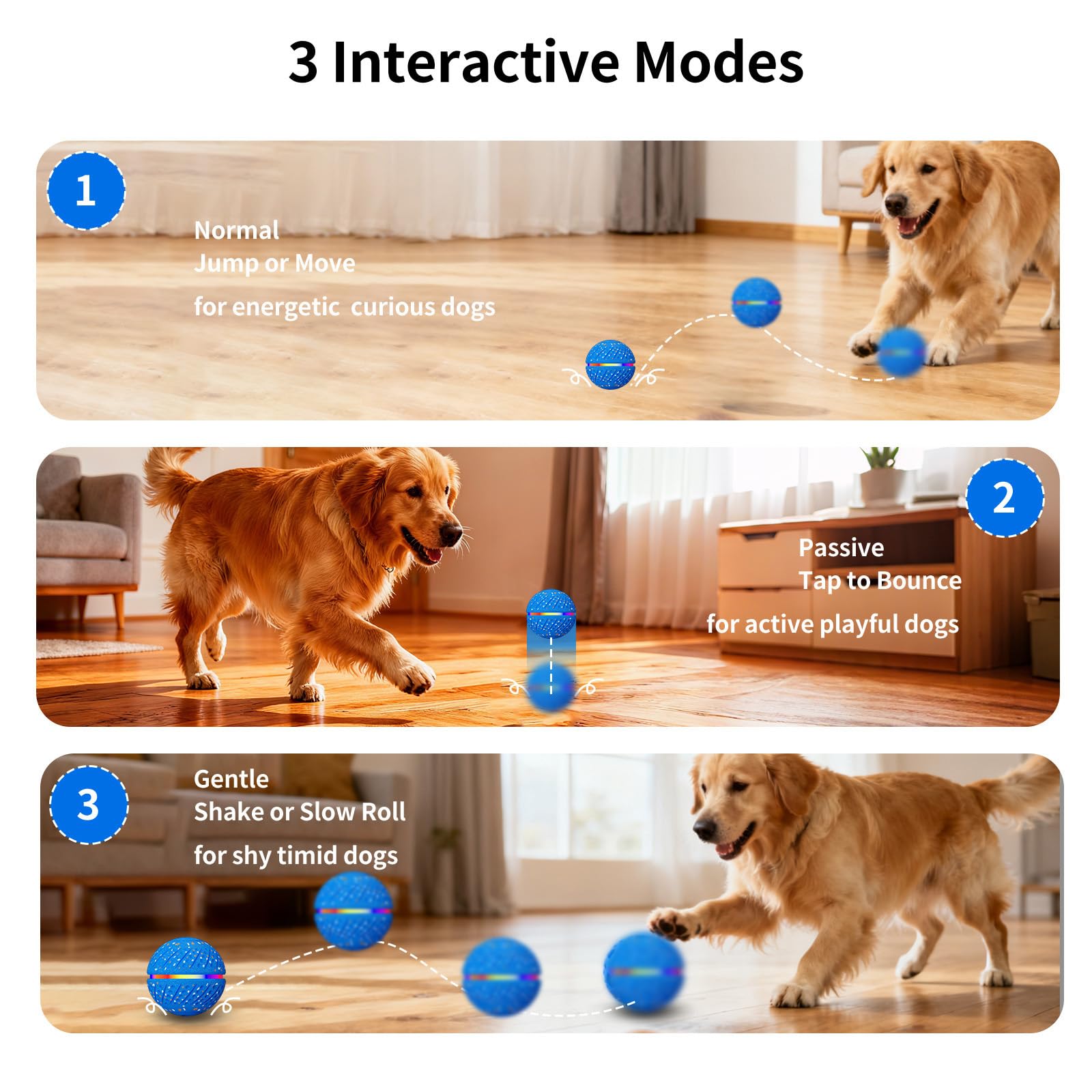 Balle interactive de jouets pour chiens