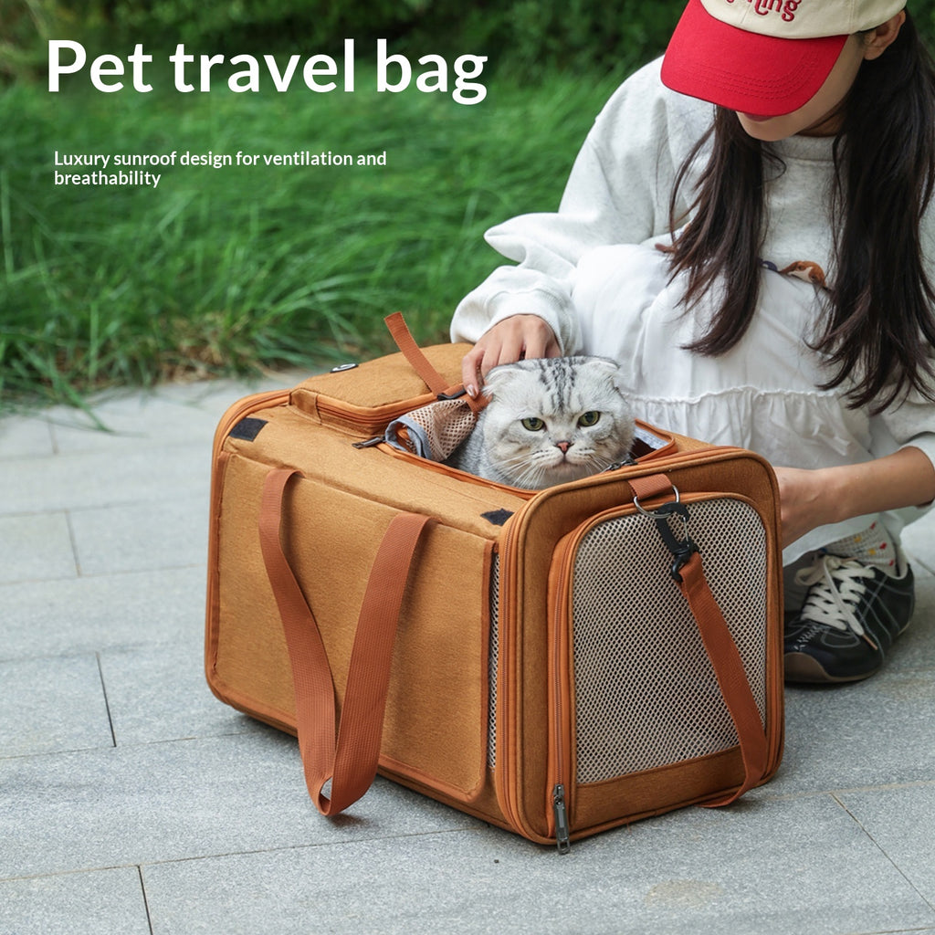 Portable Space-Oxford Cloth Single-Sholder Folding Cat and Dog Carrier