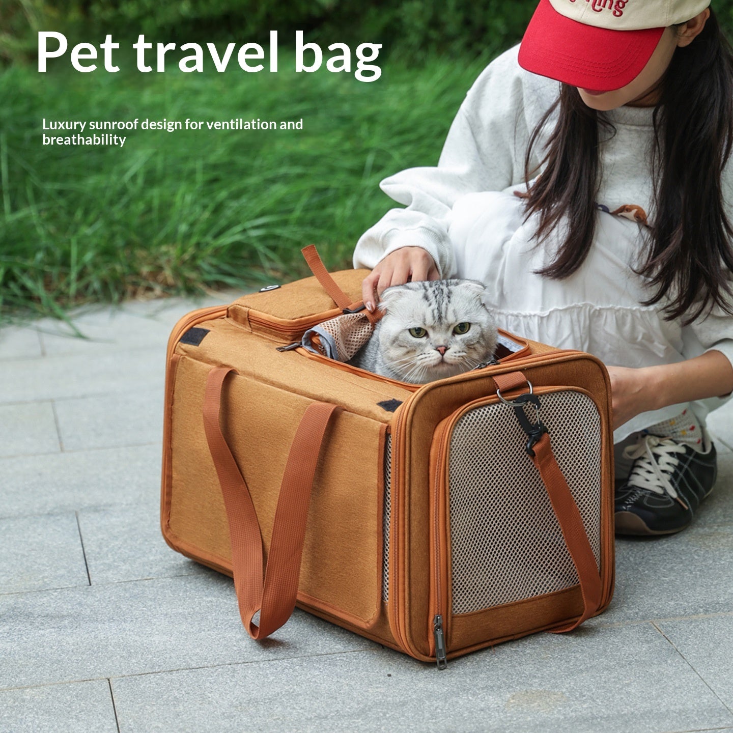 Portable Space-Oxford Cloth Single-Sholder Folding Cat and Dog Carrier