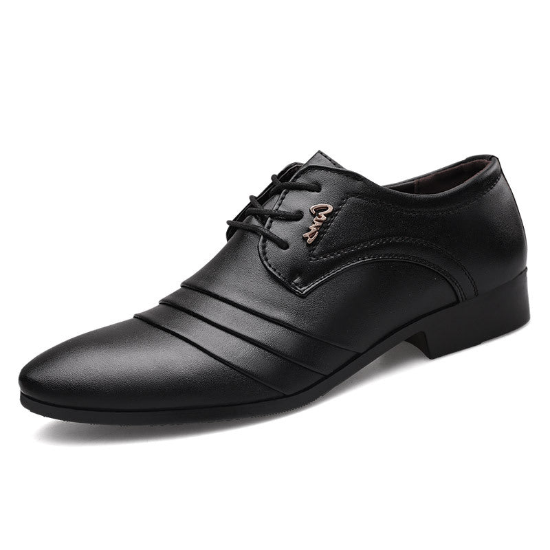 Hommes Forme en cuir d'affaires chaussures pointu Toe Slip-on Style