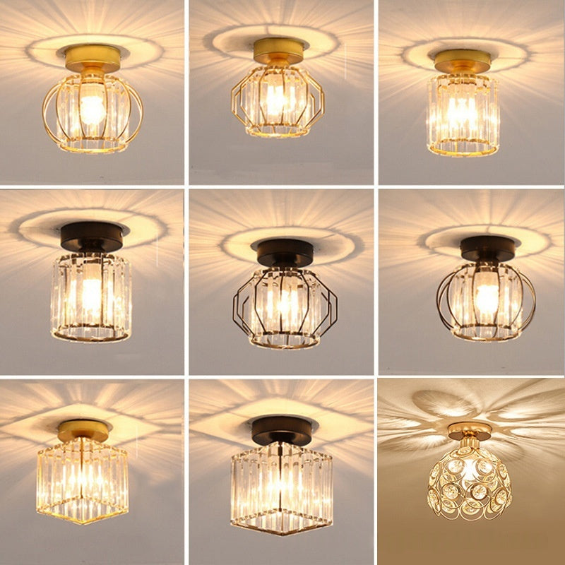 Creative personnalisé cristal plafond lumière Hallway lumière Balcon Flush Mount lumière