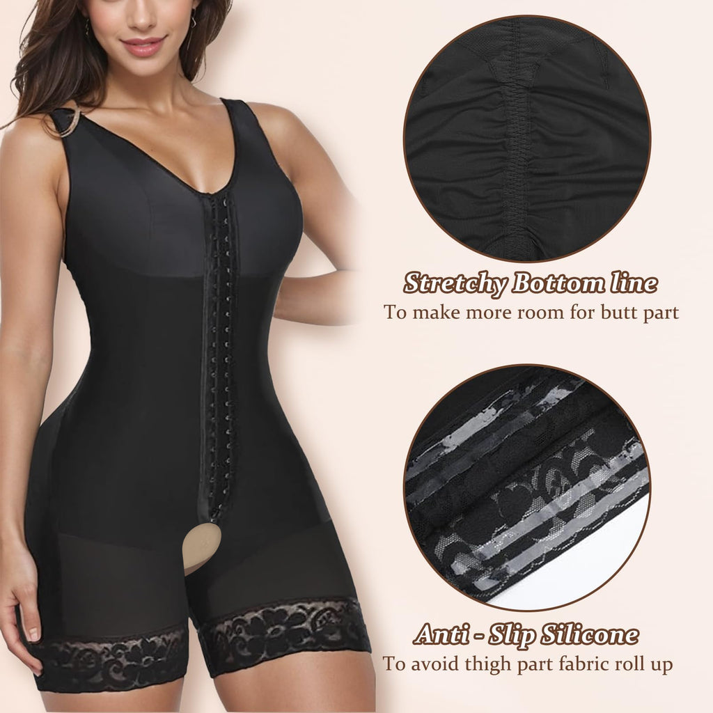 Body-suit de contrôle des tummy-tummy de taille Plus Boning Mesh amélioré