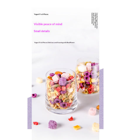 Petit déjeuner nutritif à l'avoine Yogourt de rechange prêt-à-manger avec morceaux de fruits cuits