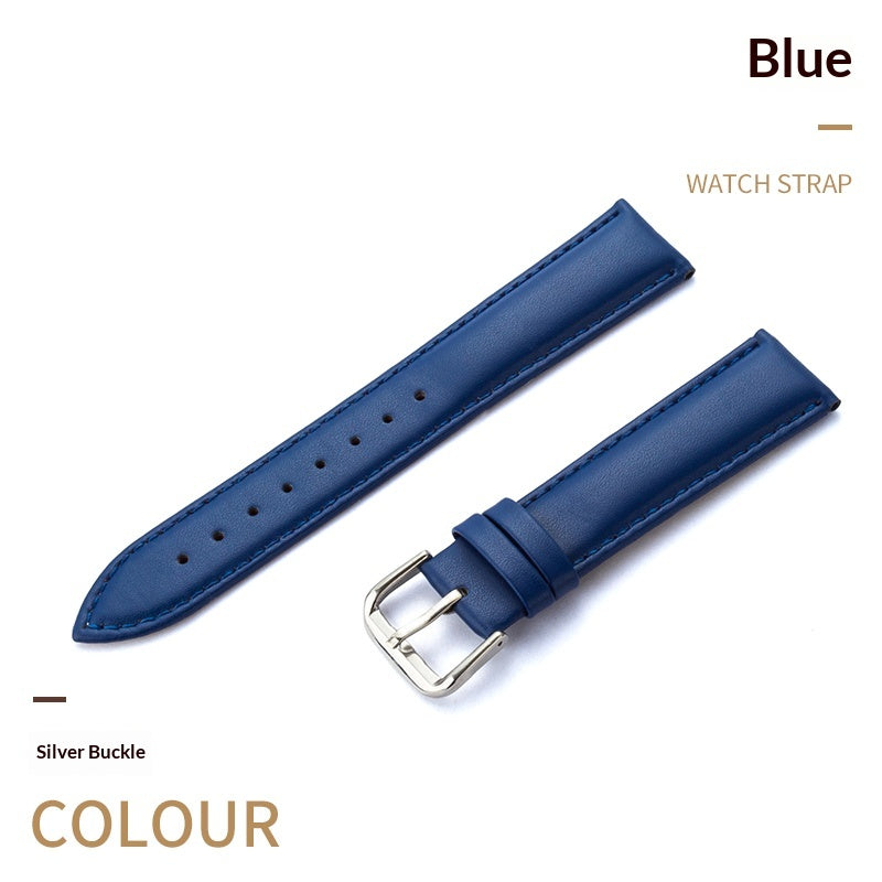 Bracelet de montre en cuir véritable polyvalent et minimaliste