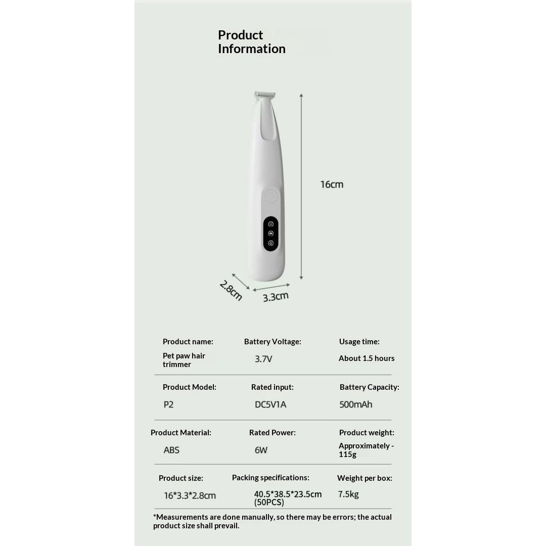 Trimmer calme pour les chats et les chiens.