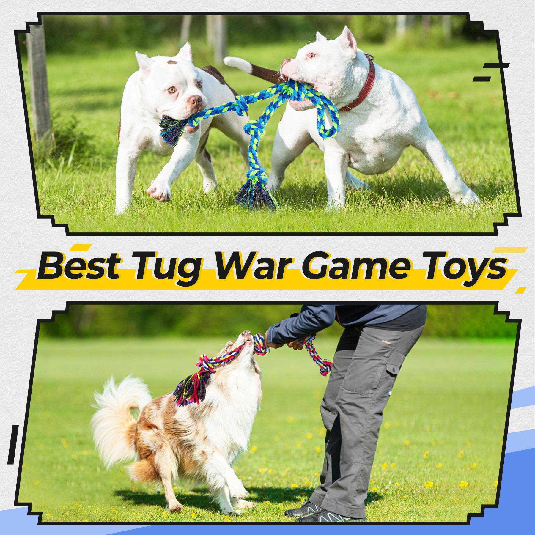 Jouets de corde de chien dur pour les brochettes agressives