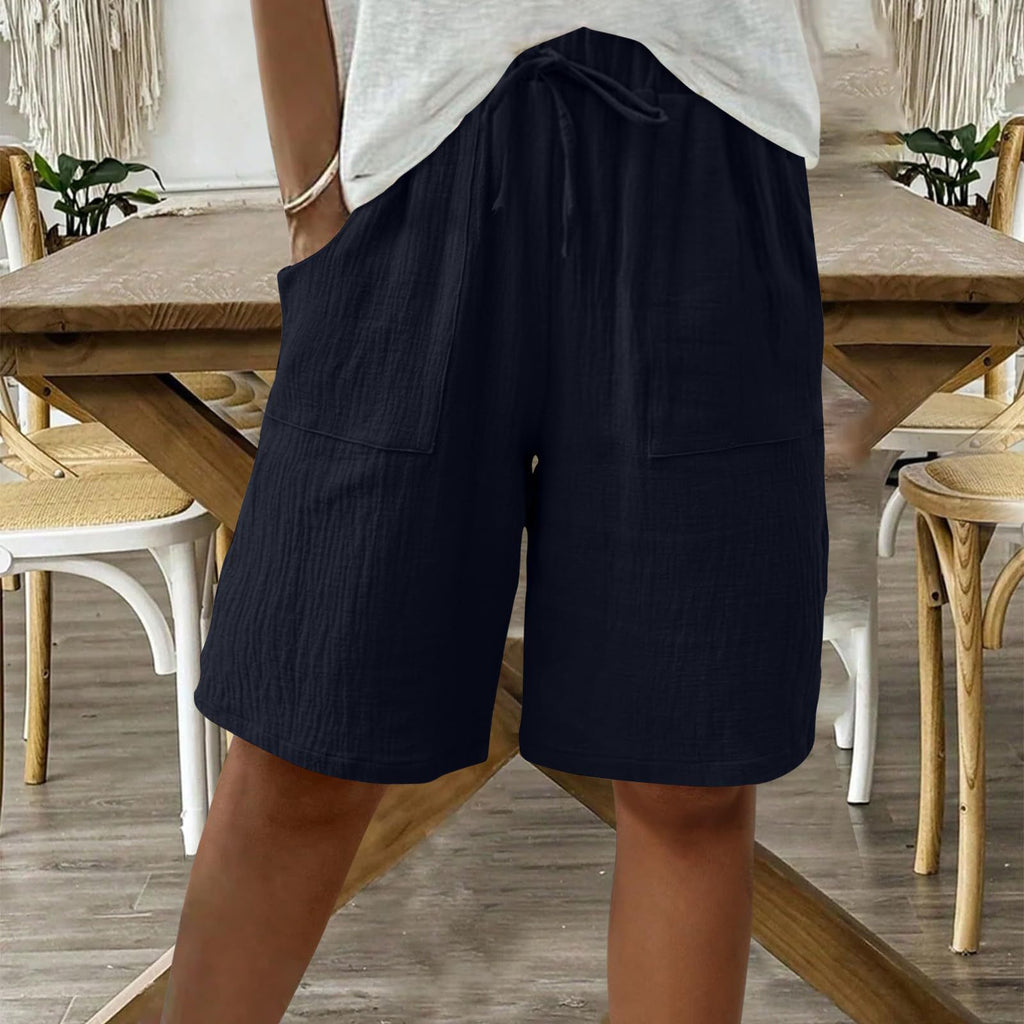 Short en coton lin