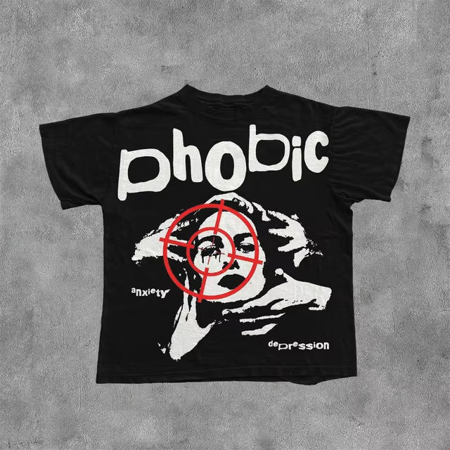 T-shirt imprimé en coton rétro pour hommes