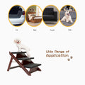 Wood Pet Stairs Pet Steps pliable 3 niveaux Dog Stairs & Ramp Parfait pour les lits et les voitures Po