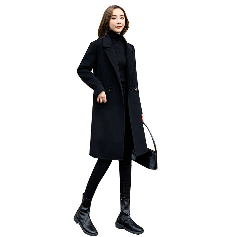 Manteau de cachemire à double face pour femmes