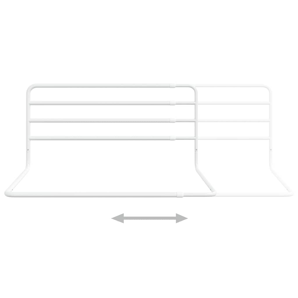 Garde de lit pour tout-petit Blanc (76-137) x 55 cm Fer