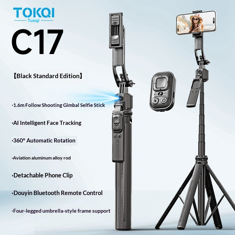 C17 Smartphone Selfie Stick Smart Stabilisé Gimbal extensible avec mode automatique complet