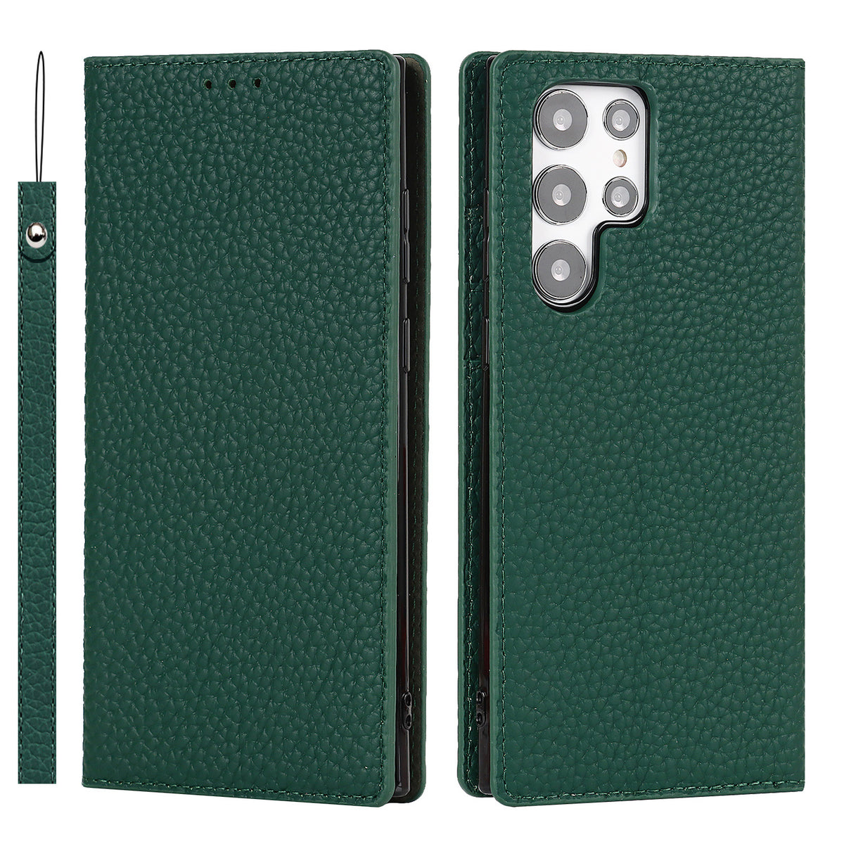 Étui de téléphone en cuir Litchi Galaxy S24 Ultra Case