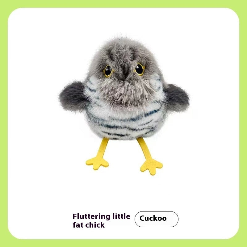 Flûte de gravité Petit gros chat auto-salonnage Jouet Stuffy Simulation Bird