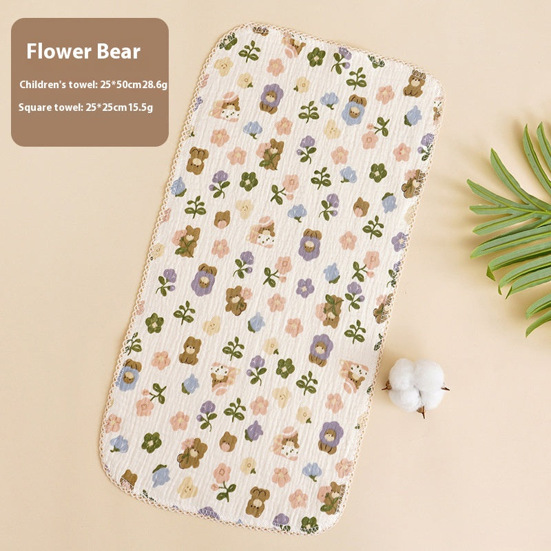 Serviette pour bébé Salive Laver le visage en coton pur nouveau-né