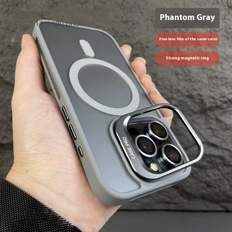 Boîtier de téléphone magnétique de couverture d'objectif