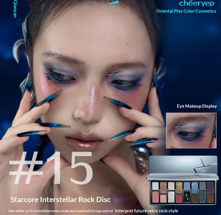Palette à paupières de 16 couleurs Matte et finitions Shimmer pour Cosplay