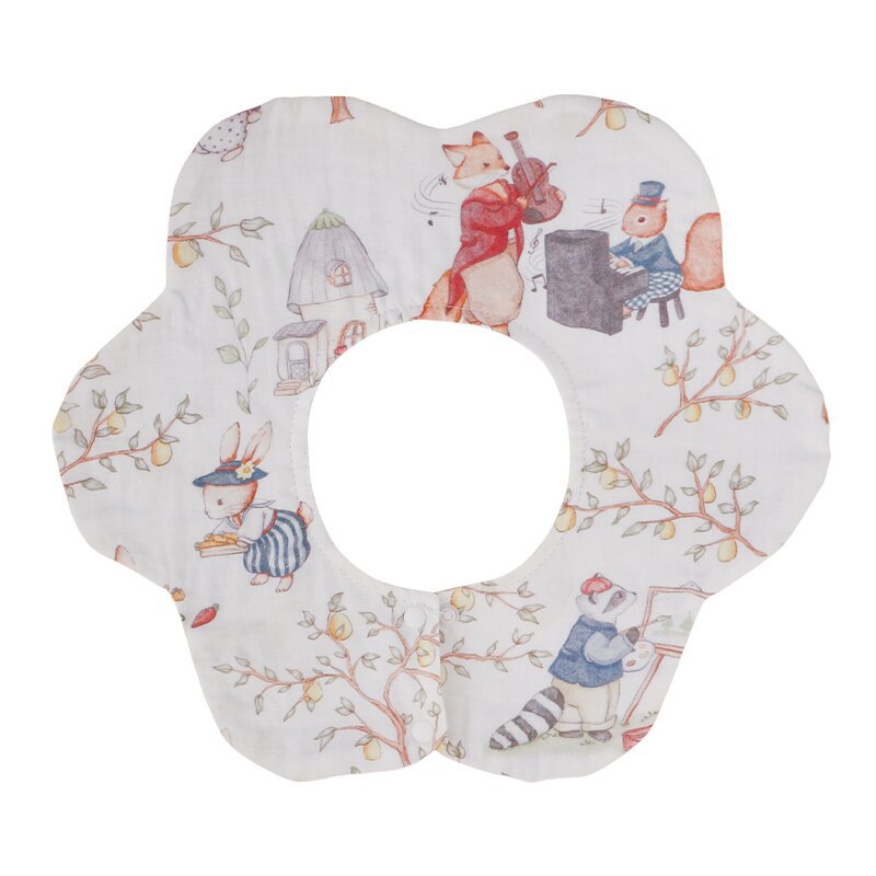 Pétale Bamboo coton imperméable pour enfants Bib imperméable pour bébé