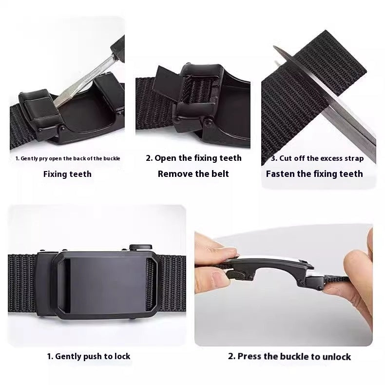 Ceinture de nylon en toile pour homme léger et ultra-mince