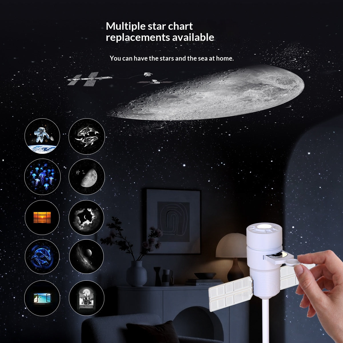 Lampe de projection USB Cadeau d'entreprise pour enfants Projecteur Starry-sky double mode
