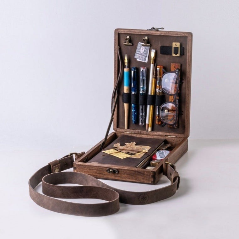 Porte-documents en bois Messenger