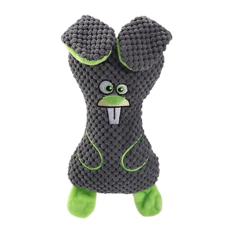 Jouets en peluche de chien Squeak mignons formes animales Grin de dents et de dents propres Pla interactif